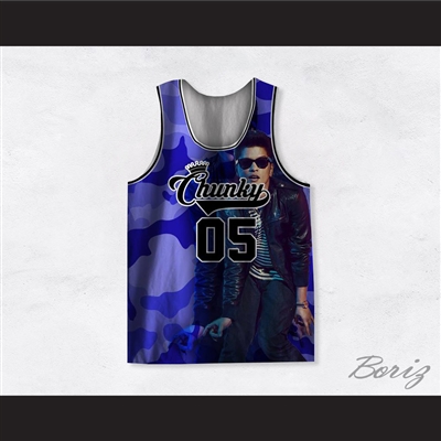 Bruno Mars 05 Chunky Blue Camouflage Basketball Jersey