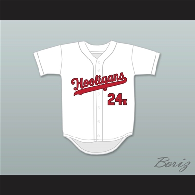 Mars 24K Hooligans White Baseball Jersey