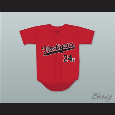 Mars 24K Hooligans Red Baseball Jersey