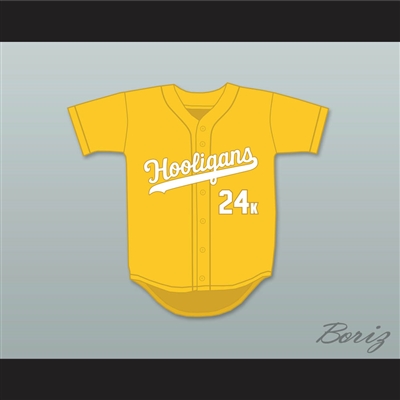Mars 24K Hooligans Yellow Baseball Jersey