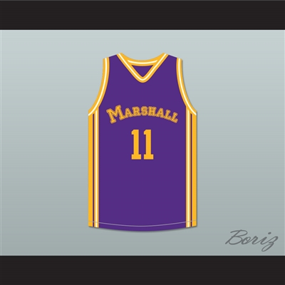 Arthur Agee 11 John Marshall Metropolitan High School Commandos Purple Basketball Jersey Hoop Dreams