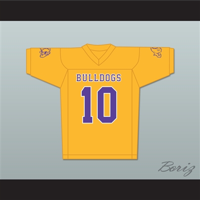 Marshawn Lynch 10 Oakland Technical High School Gold Football Jersey Includes Bulldog Patch