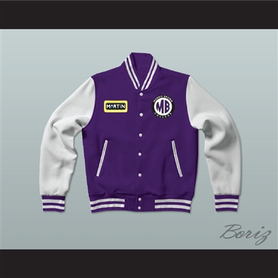 Martin Morris Brown College Wolverines Varsity Letterman Jacket-Style Sweatshirt