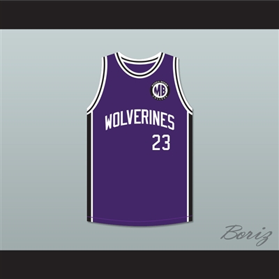 Martin Payne 23 Morris Brown College Wolverines Purple Basketball Jersey Patch