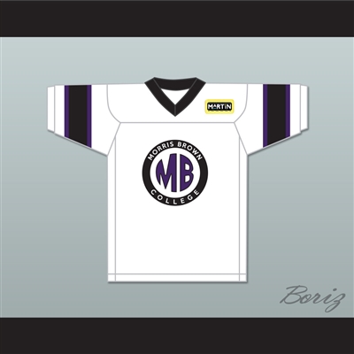 Martin Payne 23 Morris Brown College White Football Jersey with Martin Patch