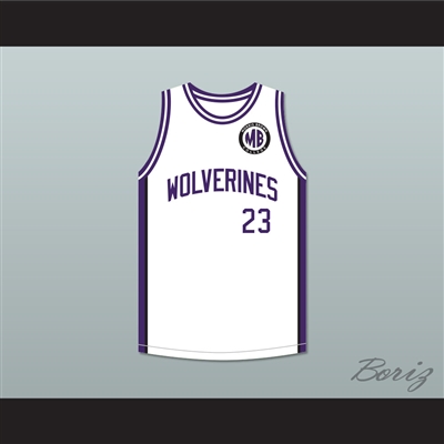 Martin Payne 23 Morris Brown College Wolverines White Basketball Jersey Patch