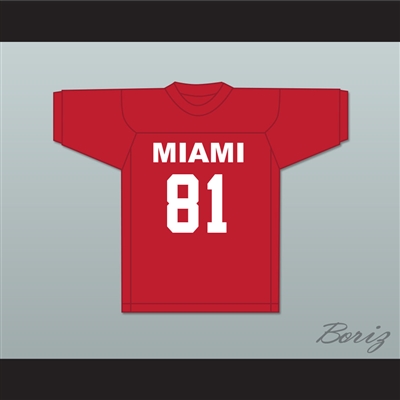 Marvin 'Shake' Tiller 81 Miami Red Football Jersey Semi-Tough