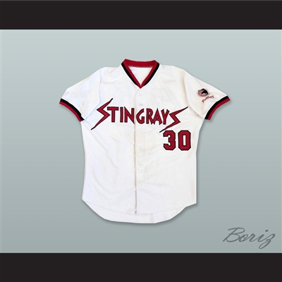 Maui Stingrays Hawaii 30 White Button Down Baseball Jersey