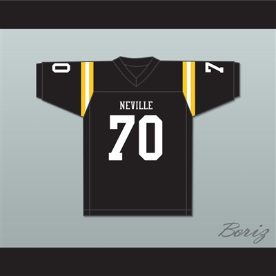 Max Mitchell 70 Neville High School Tigers Black Football Jersey 1