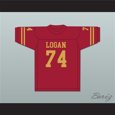 Merlin Olsen 74 Logan High School Grizzlies Crimson Red Football Jersey 2