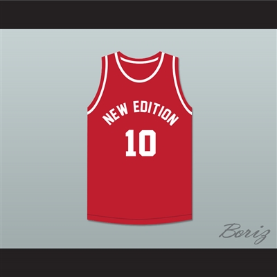 Michael Bivins 10 New Edition Red Basketball Jersey