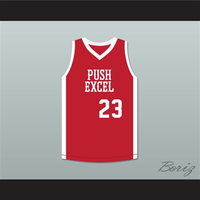 Michael Jordan 23 Push Excel Pro Basketball Classic Red Basketball Jersey 1985 Charity Event