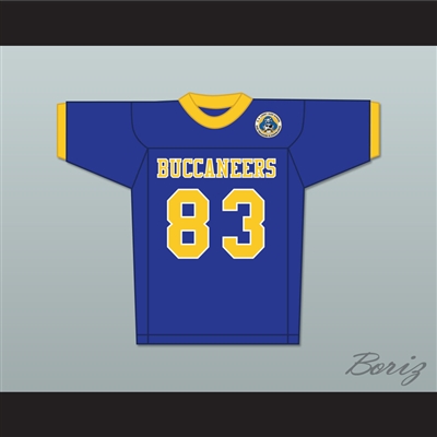 Michael Jordan 83 Laney High School Buccaneers Blue Football Jersey with Patch 2