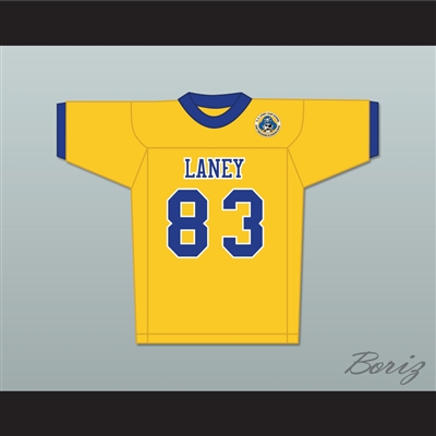 Michael Jordan 83 Laney High School Buccaneers Yellow Football Jersey with Patch 2