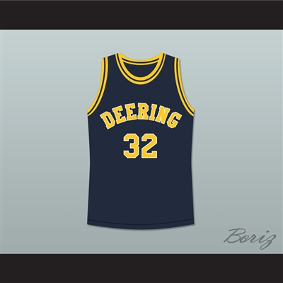 Hang Time Michael Manning 32 Deering Tornados High School Basketball Jersey