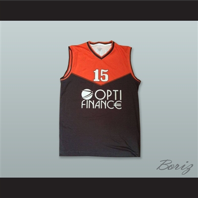 Mickael Gelabale 15 France Black Basketball Jersey
