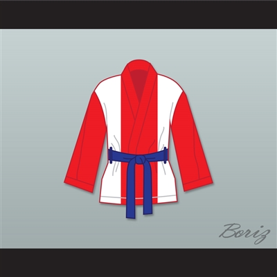 Miguel Cotto Puerto Rican Flag Satin Half Boxing Robe