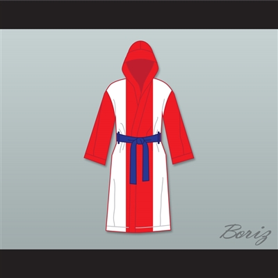 Miguel Cotto Puerto Rican Flag Satin Full Boxing Robe with Hood