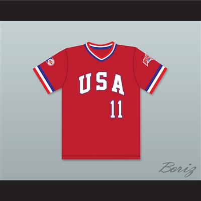Mike Dunne 11 1984 USA Team Red Baseball Jersey