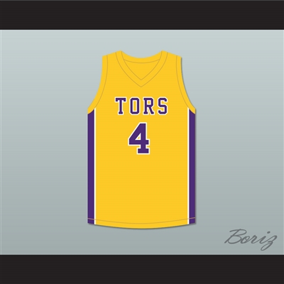Mike Evans 4 Ball High School Tors Yellow Gold Basketball Jersey
