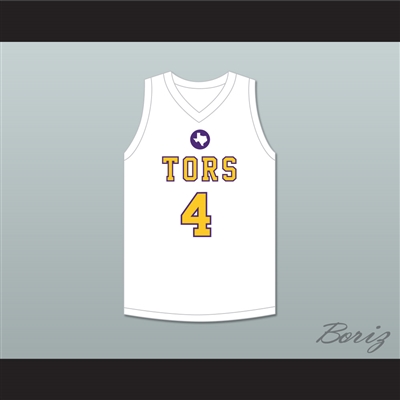 Mike Evans 4 Ball High School Tors White Basketball Jersey 2