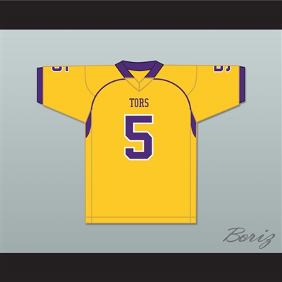 Mike Evans 5 Ball High School Tors Yellow Gold Football Jersey