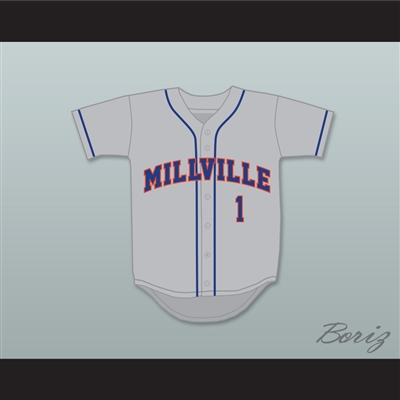 Mike Trout 1 Millville Senior High School Thunderbolts Gray Baseball Jersey 2