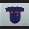 Mike Trout 1 Millville Senior High School Thunderbolts Navy Blue Baseball Jersey 1