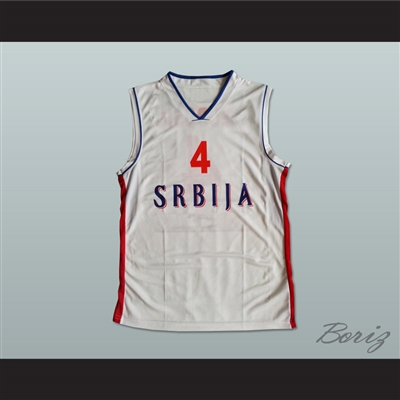 Milos Teodosic 4 Serbia Basketball Jersey