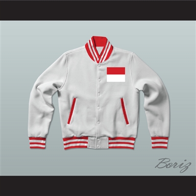 Monaco Varsity Letterman Jacket-Style Sweatshirt