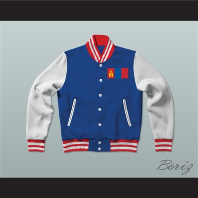 Mongolia Varsity Letterman Jacket-Style Sweatshirt
