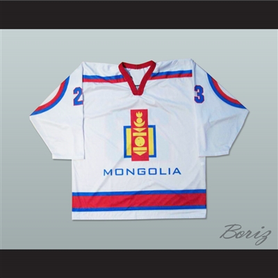 Mongolia National Team Hockey Jersey White