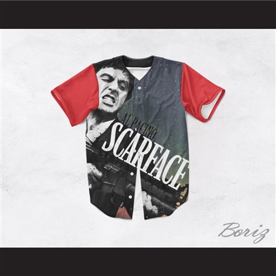 Al Pacino Tony Montana 8 Scarface Night Sky Baseball Jersey