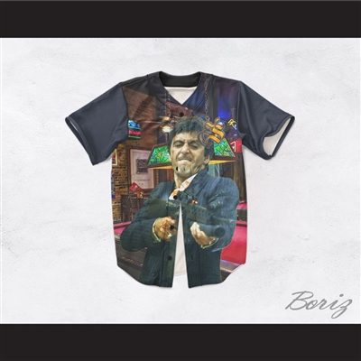 Tony Montana Scarface 20 Pool Hall Baseball Jersey
