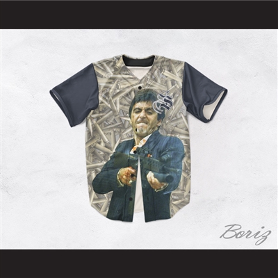 Tony Montana Scarface 20 Bullet Shells Baseball Jersey