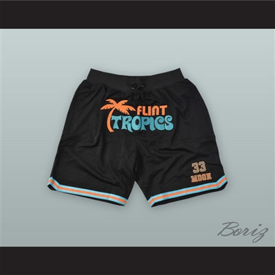 Jackie Moon 33 Flint Tropics Black Basketball Shorts