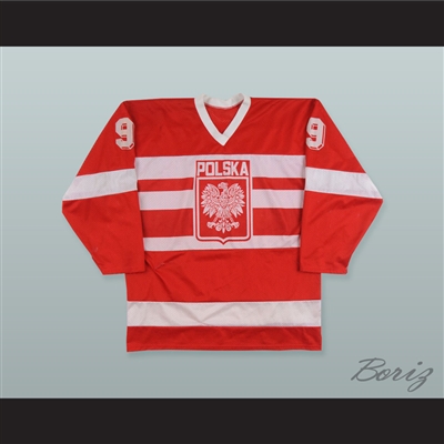 1988 Jarolsaw Morawiecki 9 Team Poland Hockey Jersey