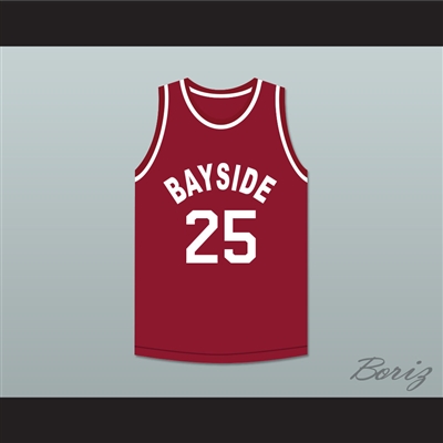 Saved By The Bell Zack Morris 25 Bayside Tigers Basketball Jersey Away