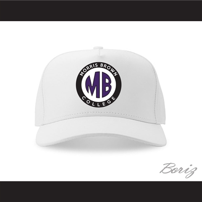 Morris Brown College White Baseball Hat