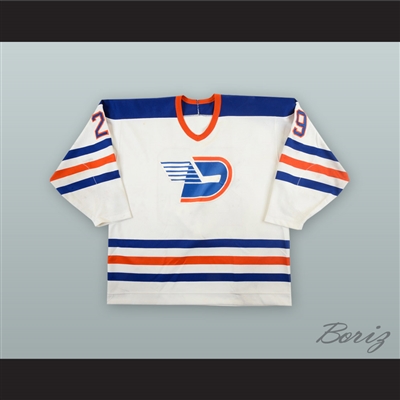 Alain Morrissette 29 Trois-Rivieres Draveurs White Hockey Jersey