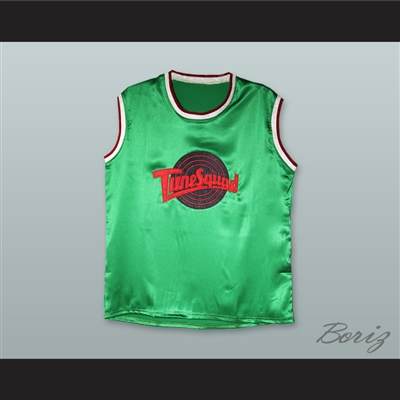 Motaw 23 Tune Squad Green Silk Basketball Jersey