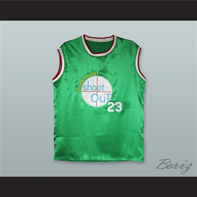 Motaw 23 Tournament Shoot Out Green Silk Basketball Jersey