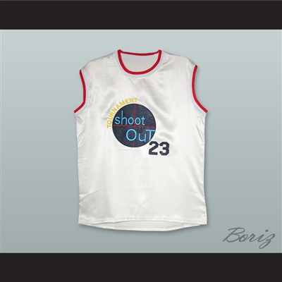 Motaw 23 Tournament Shoot Out White Silk Basketball Jersey