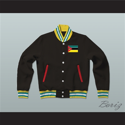 Mozambique Varsity Letterman Jacket-Style Sweatshirt