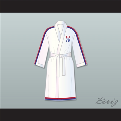 Muhammad Ali 76 White Satin Full Boxing Robe