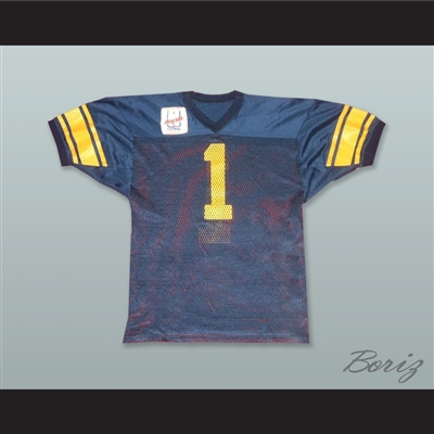 Gary Mullen 1 Los Angeles Cobras Navy Blue Football Jersey