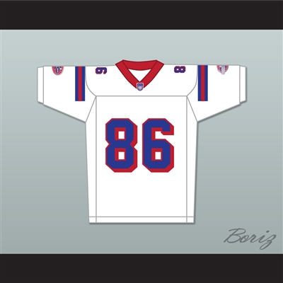 David Denman Brian Murphy 86 Washington Sentinels Away Football Jersey The Replacements Includes League Patch