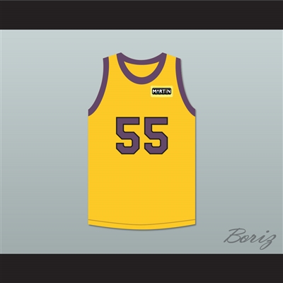 Nipsey Big Nip 55 Yellow Basketball Jersey with Martin Patch