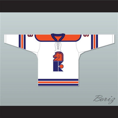 WHA 1973-74 New Jersey Knights Norm Ferguson 9 Home Hockey Jersey