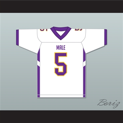 Nate Hobbs 5 Louisville Male High School Bulldogs White Football Jersey 1